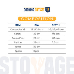 Aluminium Gift Set [15 Pieces]