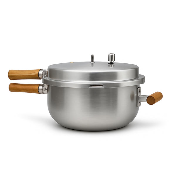 Wok Pressure Cooker 10 Ltr (Wooden Handle)